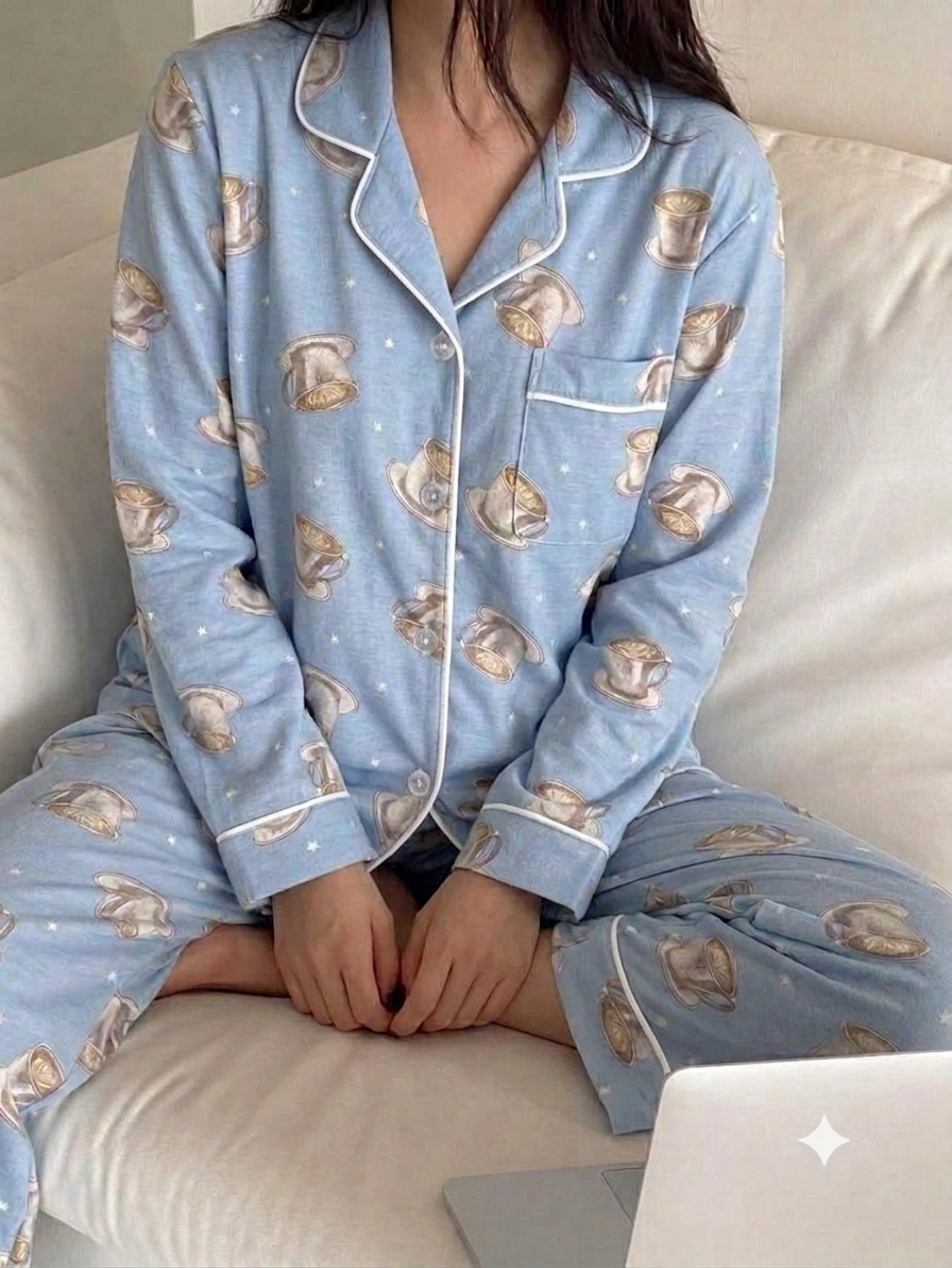 Midnight Mocha Women Pyjama Set