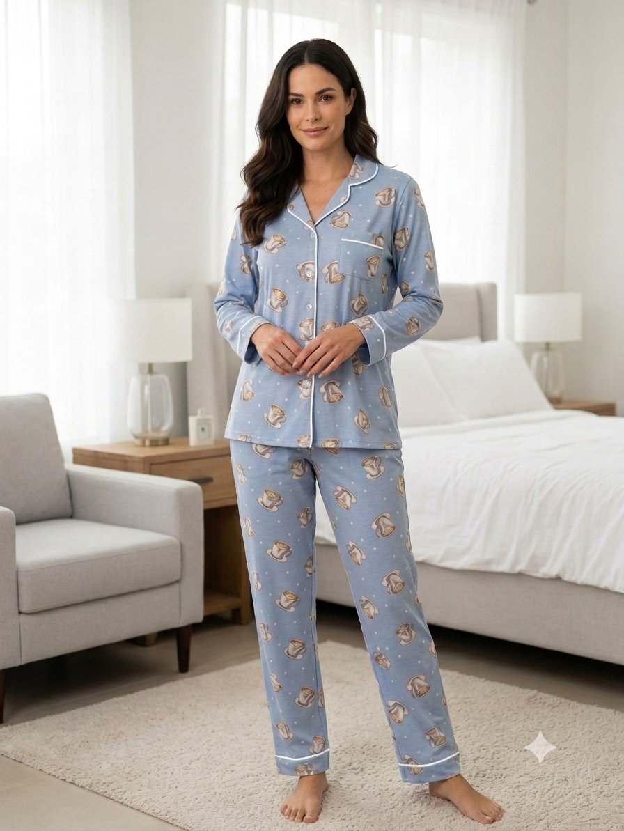 Midnight Mocha Women Pyjama Set