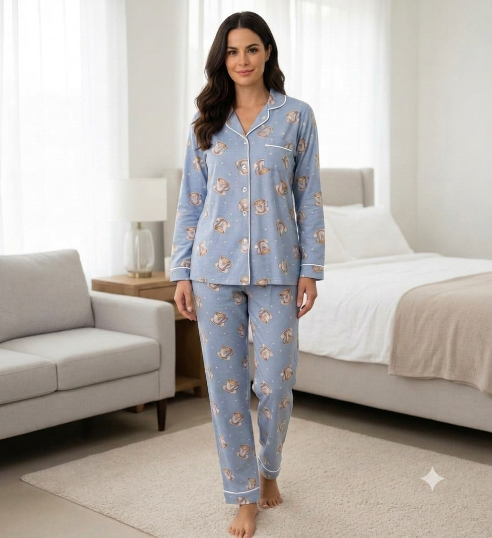 Midnight Mocha Women Pyjama Set