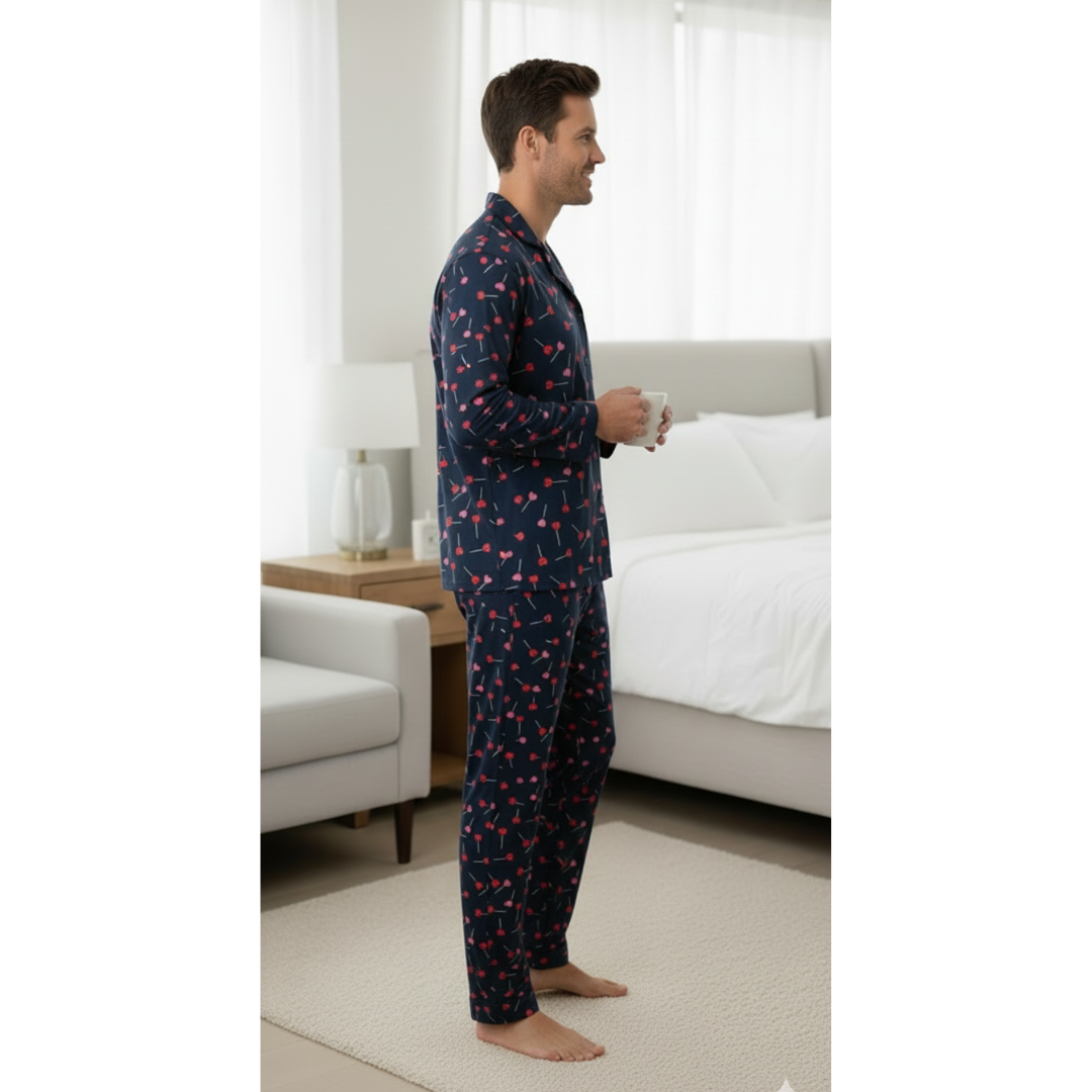 Candy Hearts Men Pyjama Set