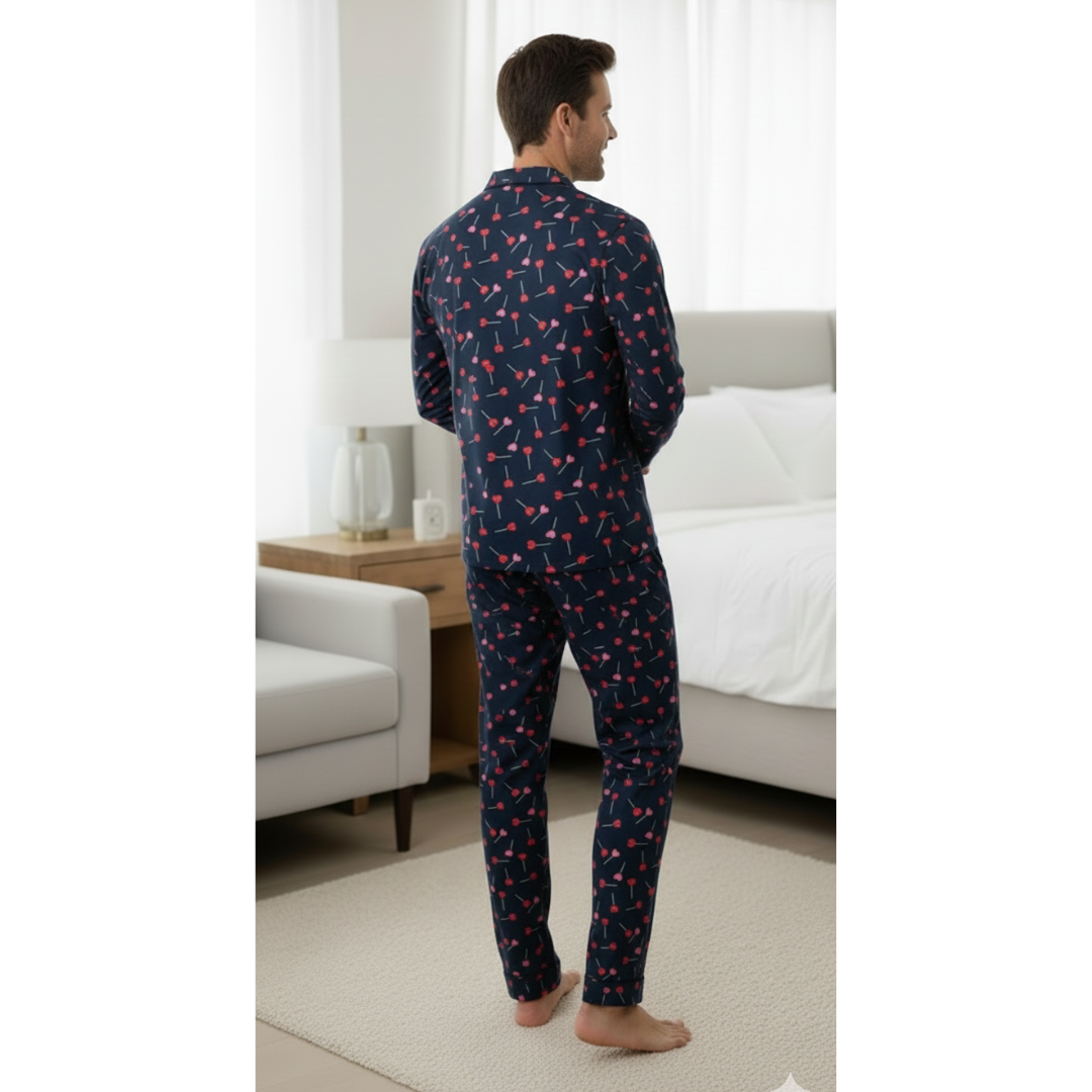 Candy Hearts Men Pyjama Set