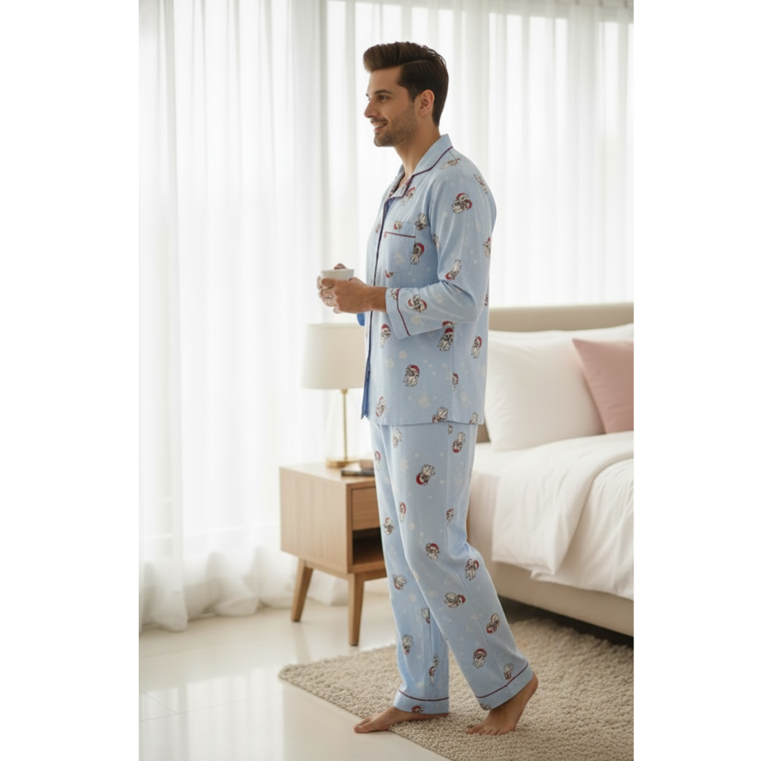 Santa Pug Men Pyjama Set