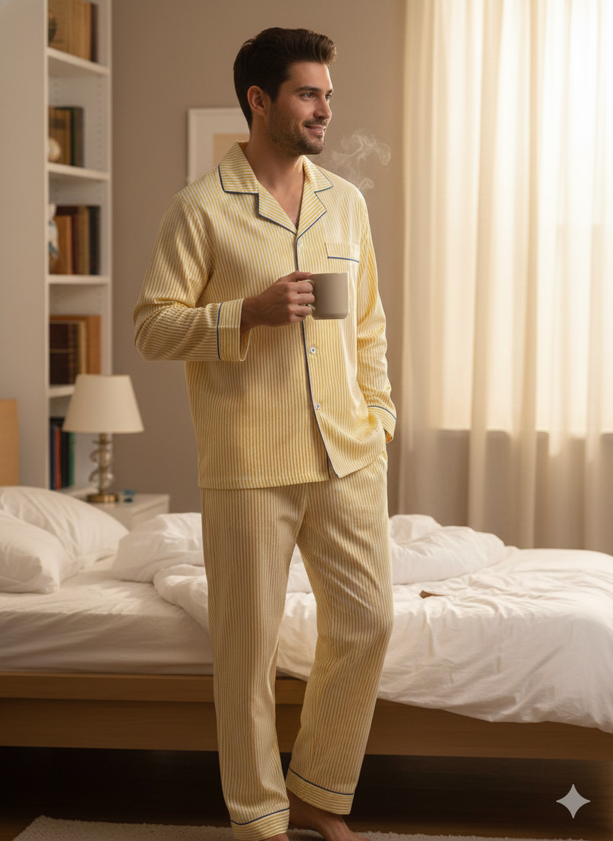 Lemonade Lines Men Pyjama Set