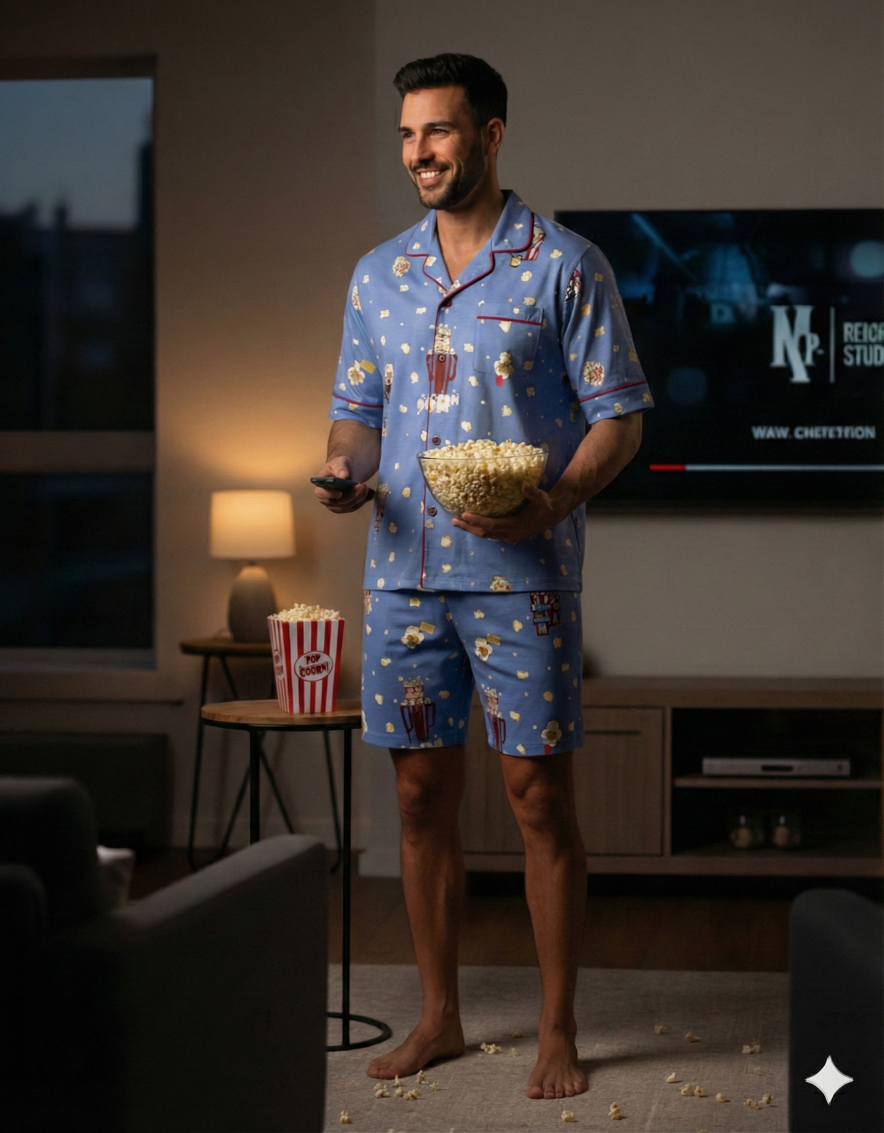 Movie Night Men Shorts Set