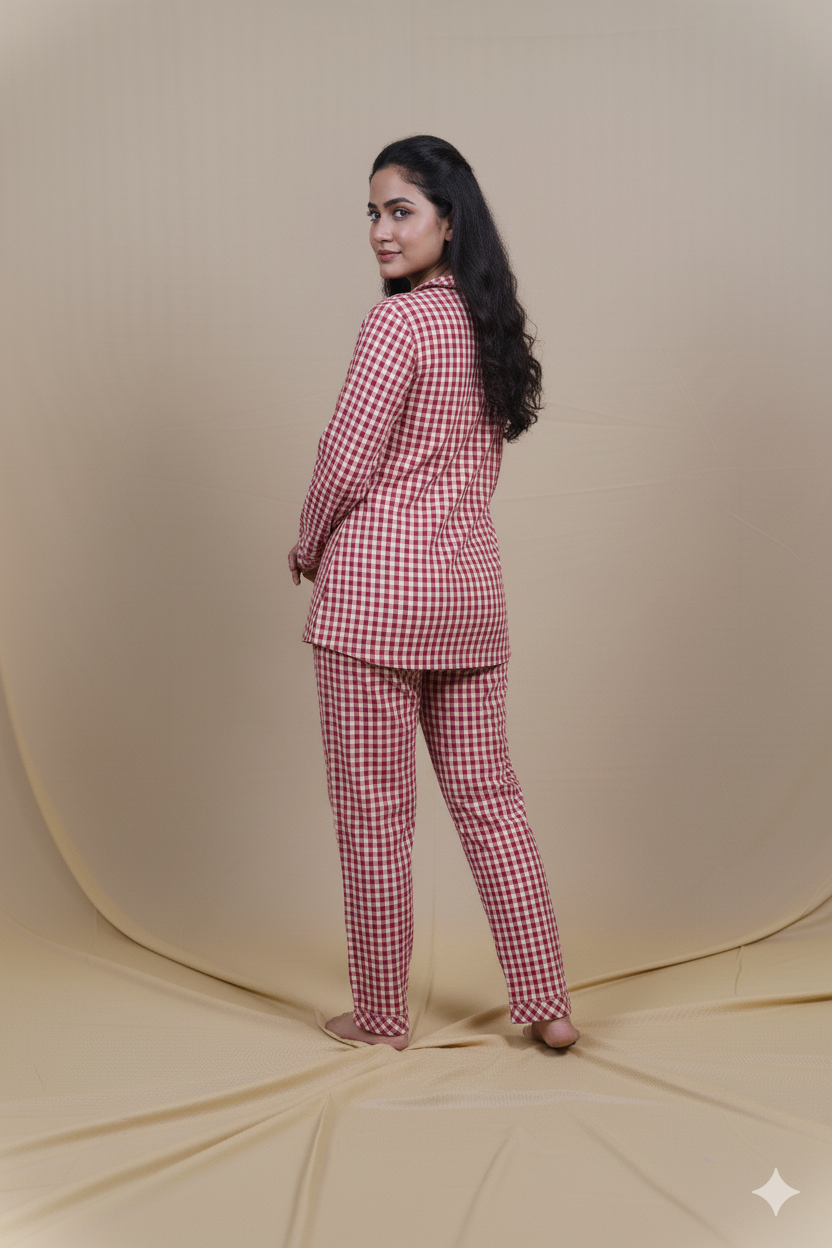 Cotton Candy Red Women  Pyjama Set