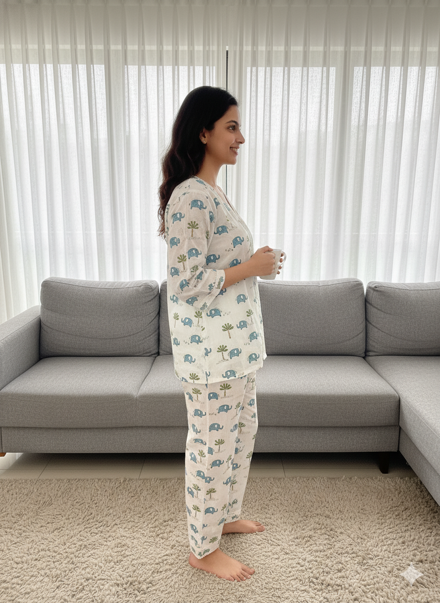 Elephant Parade Women Pyjama Set