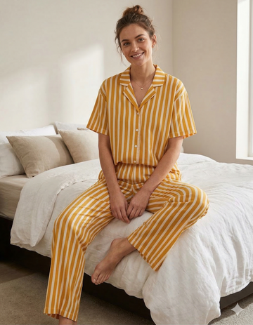 Sunrise Stripes Women Pyjama Set