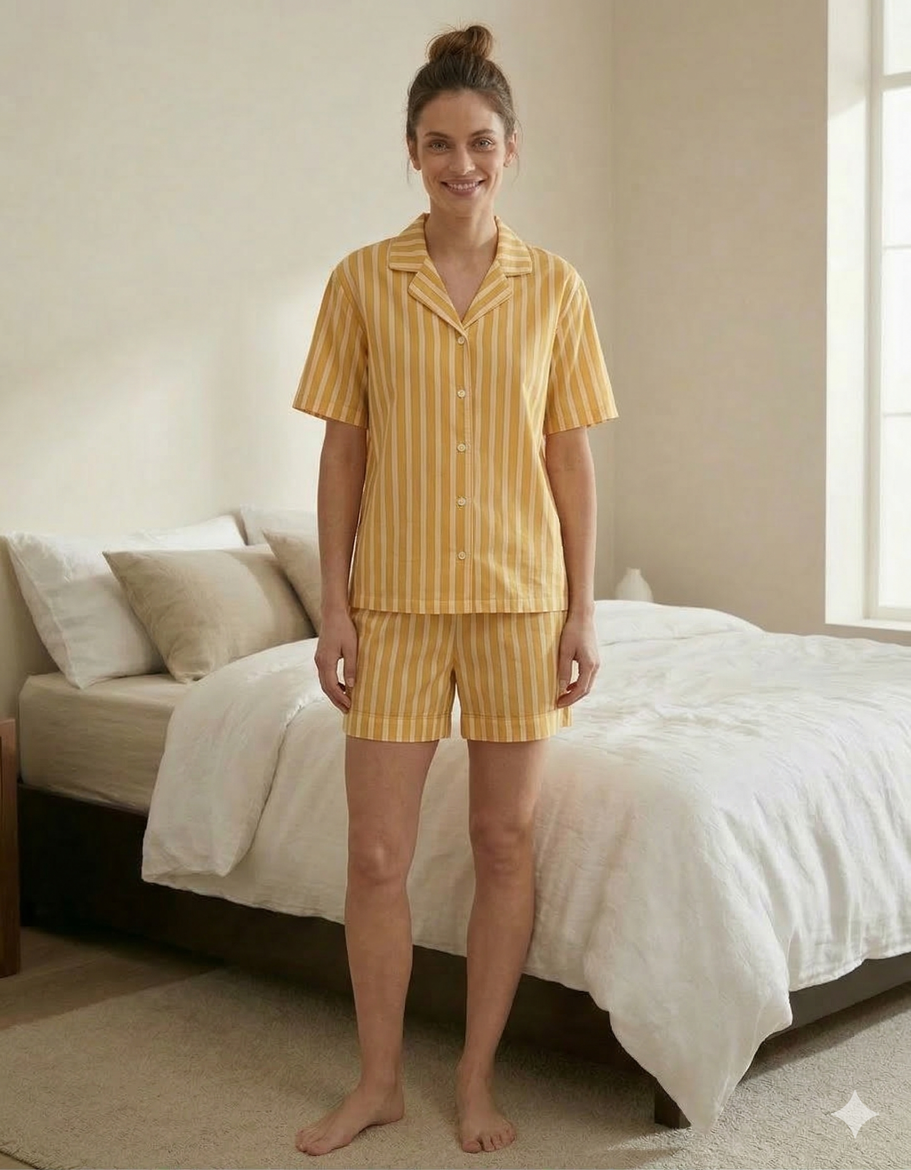 Sunrise Stripes Women Shorts Set