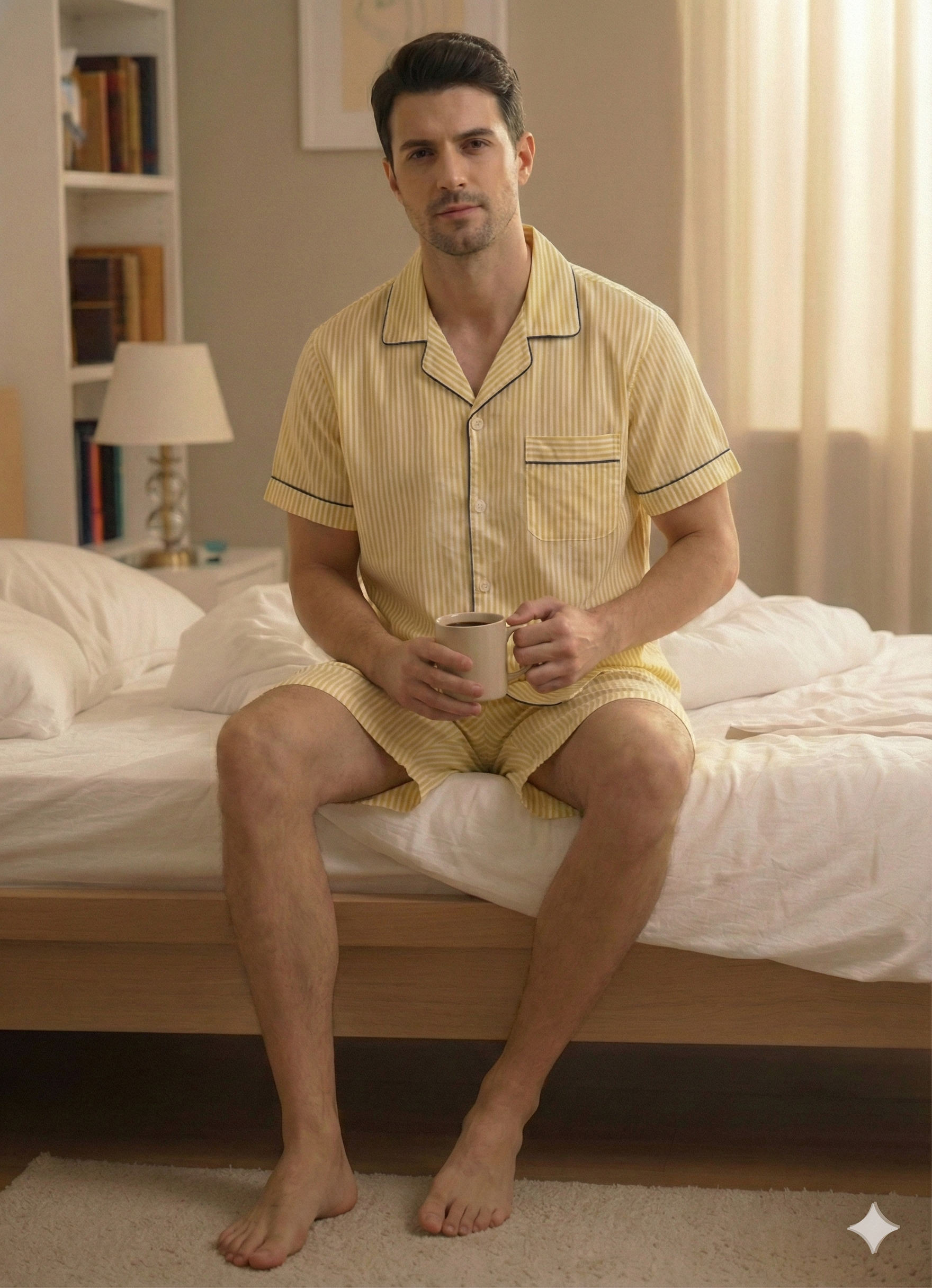 Lemonade Lines Men Shorts Set