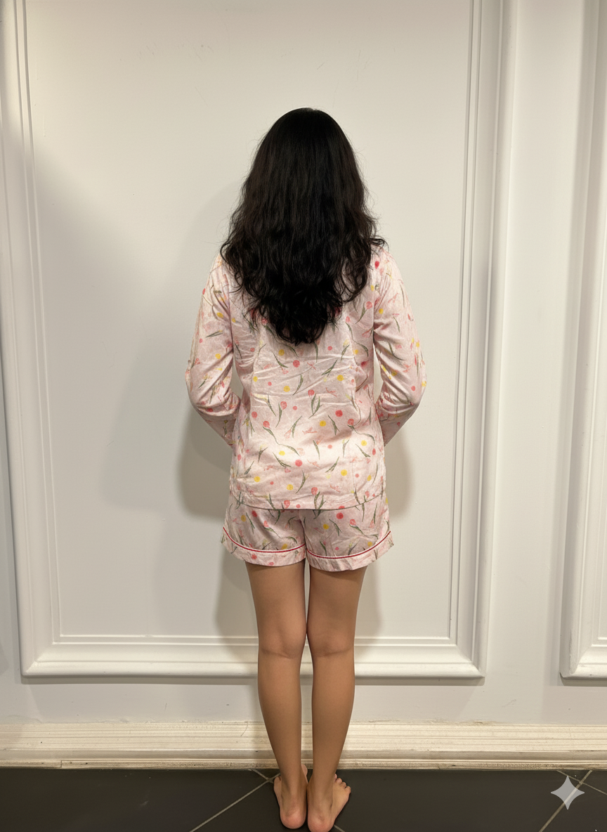 Soft Bloom Women  Shorts Set