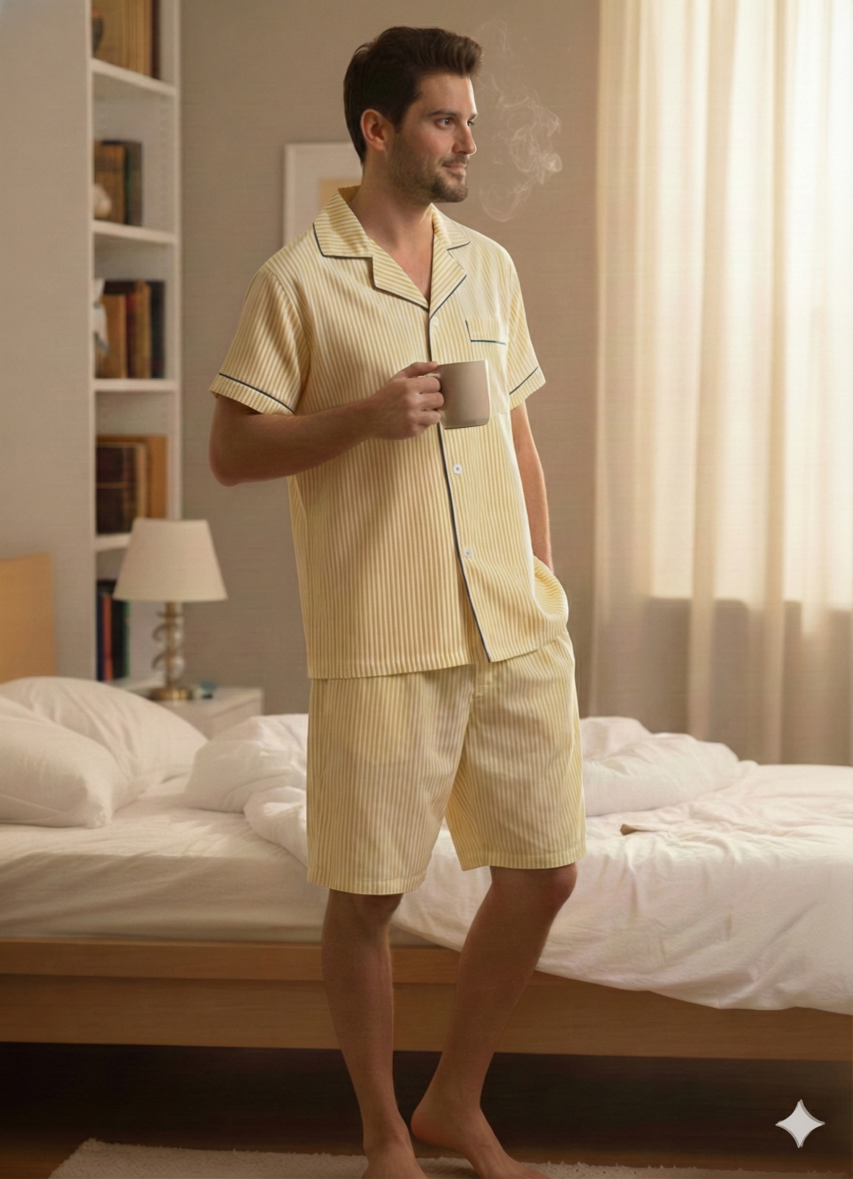 Lemonade Lines Men Shorts Set