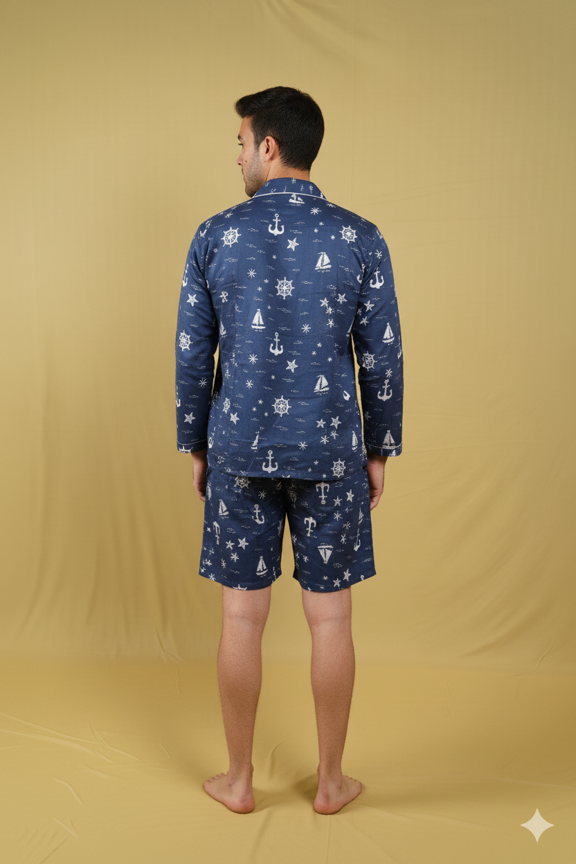 Nautical Nights Men Shorts Set