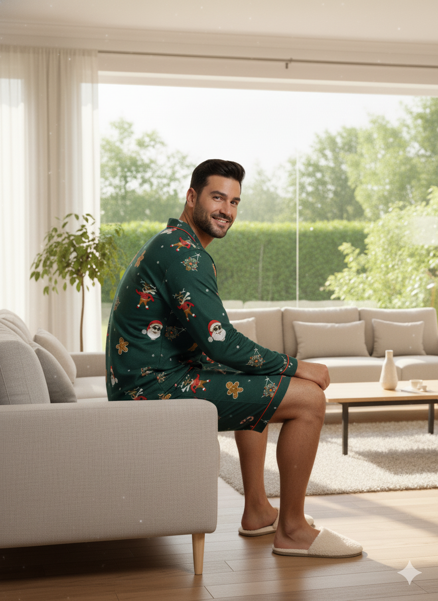 Holiday Hug Men Shorts Set