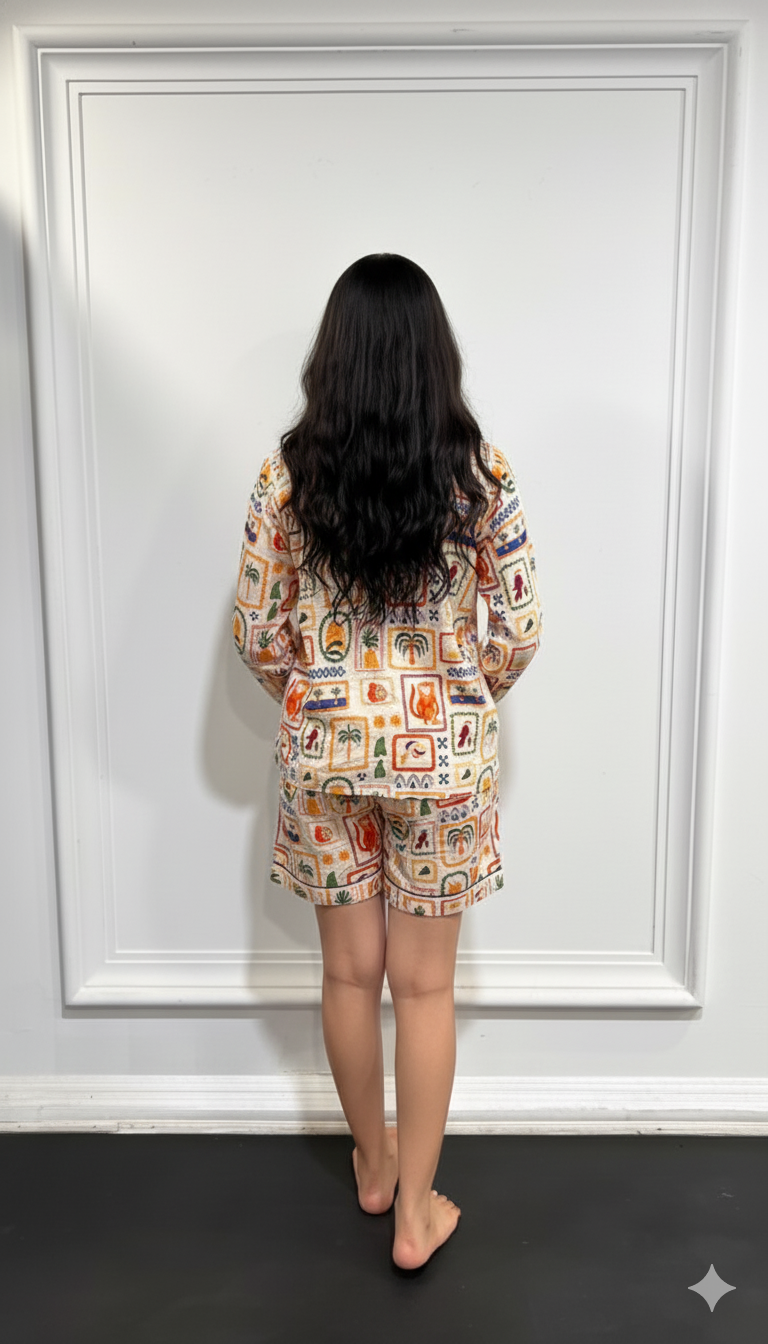 Tribal Tales Women  Shorts Set