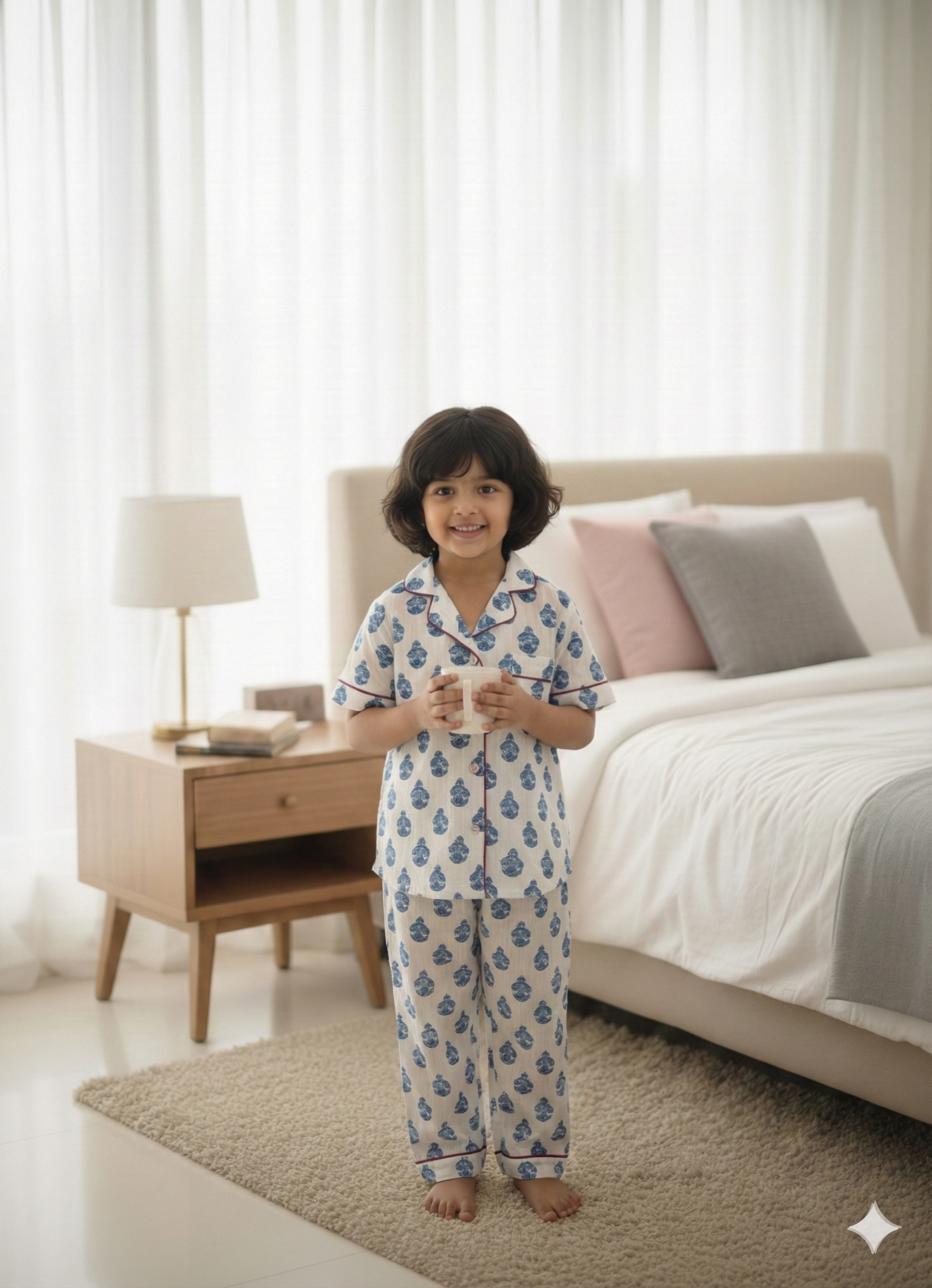 Indigo Elephants Kids Pyjama Set