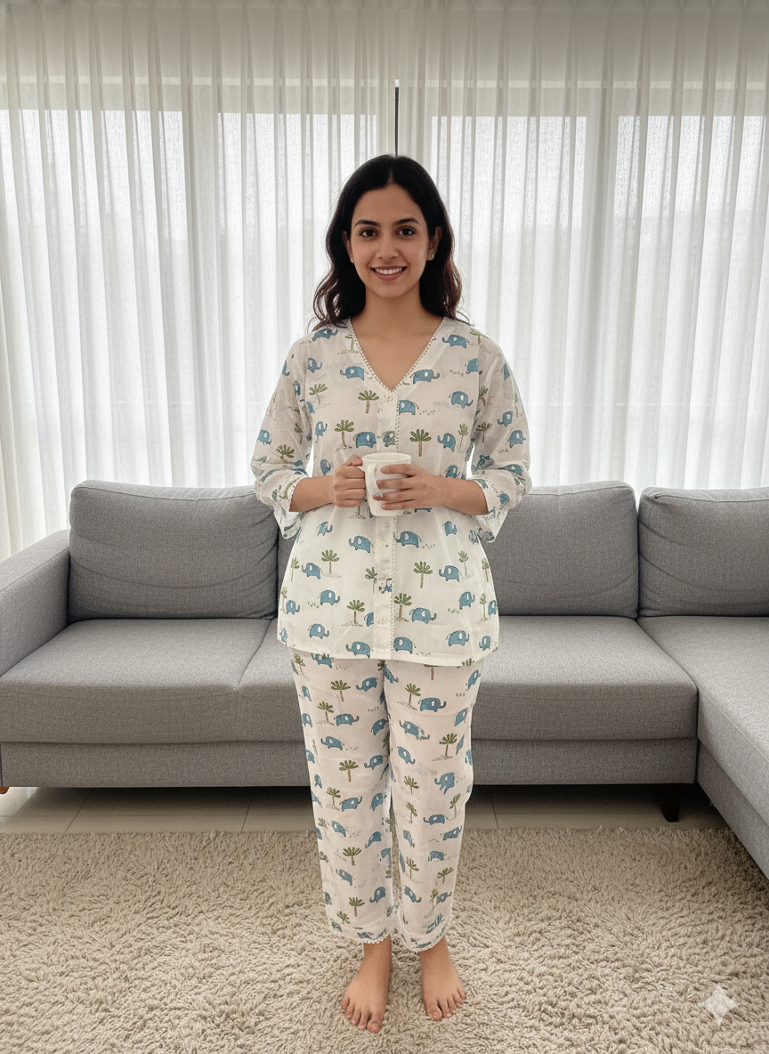 Elephant Parade Women Pyjama Set