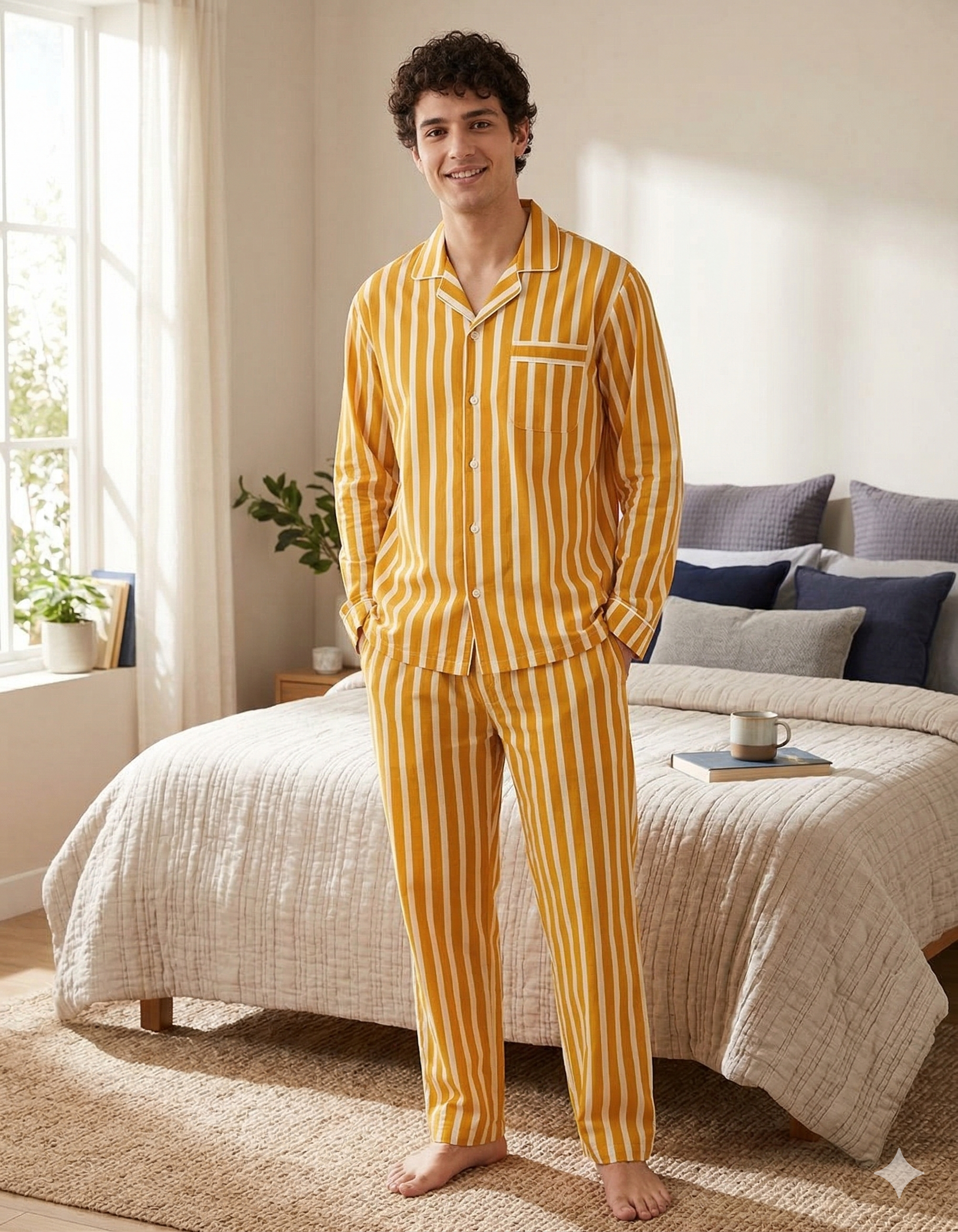 Sunrise Stripes Men Pyjama Set