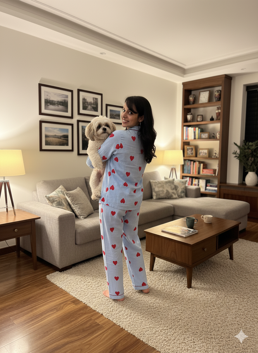Love in the Air Women  Pyjama Set