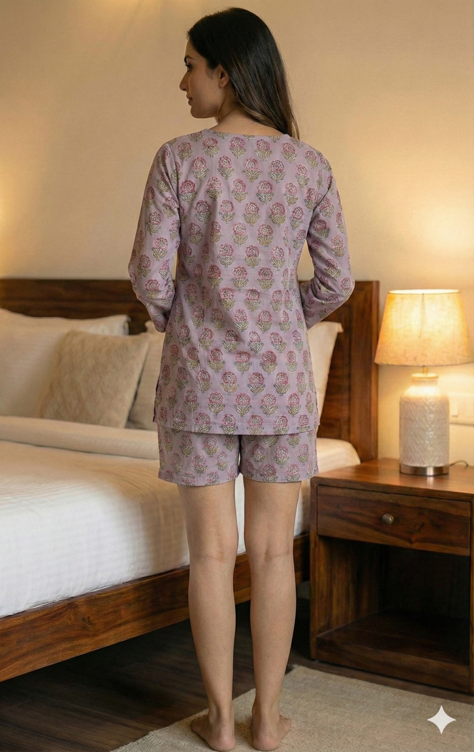 Mystic Bloom Women Shorts Set
