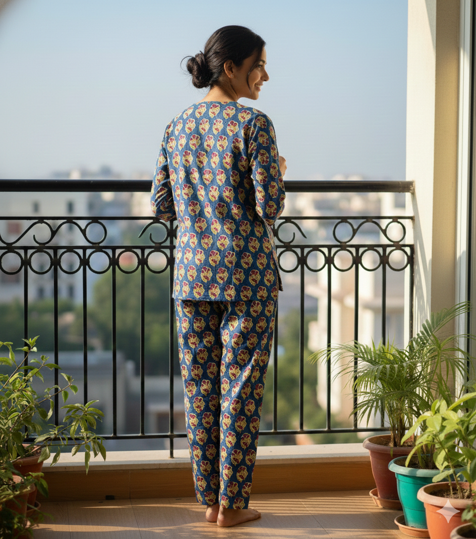 Rajasthan Sky Women Pyjama Set