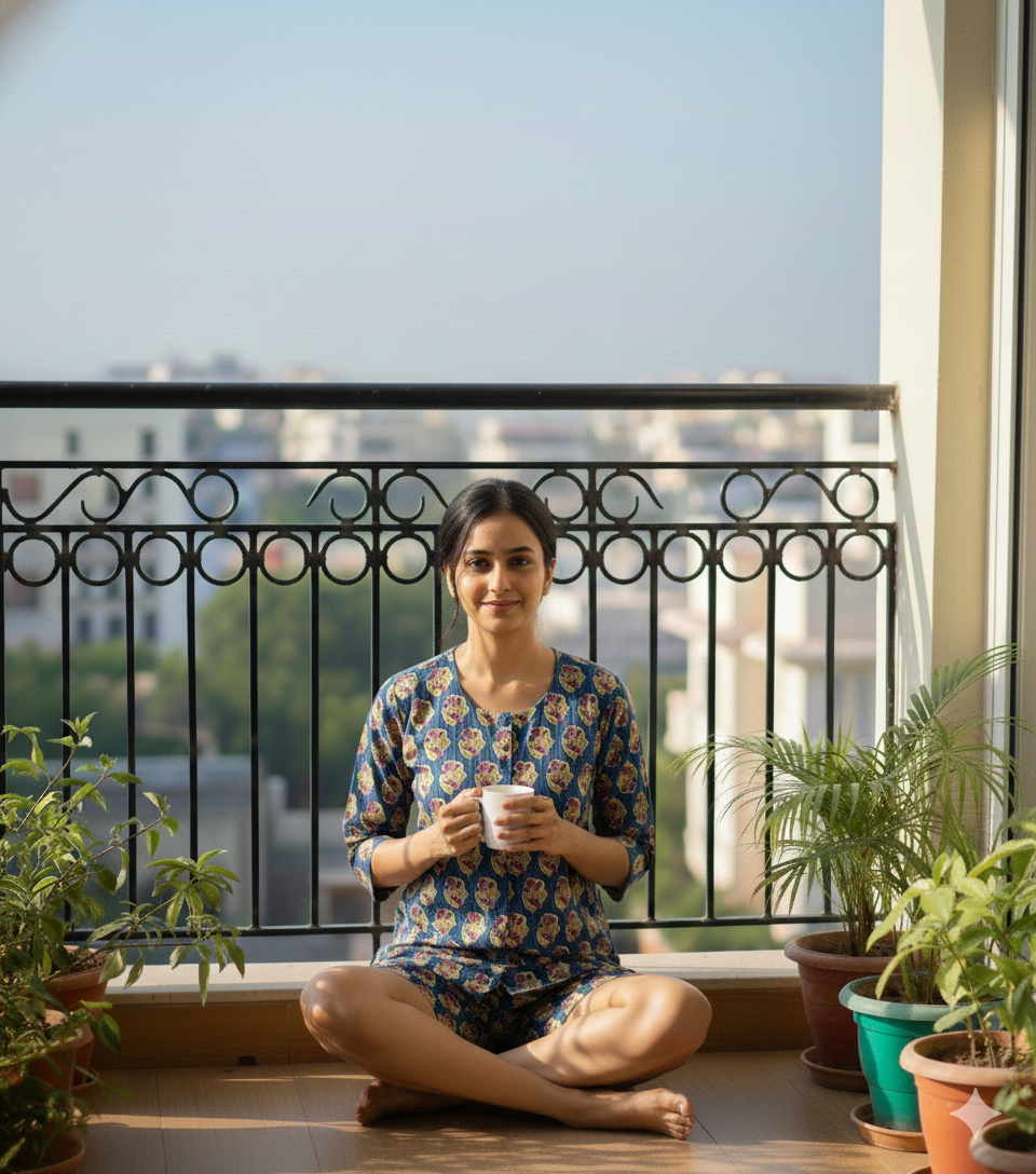 Rajasthan Sky Women Shorts Set