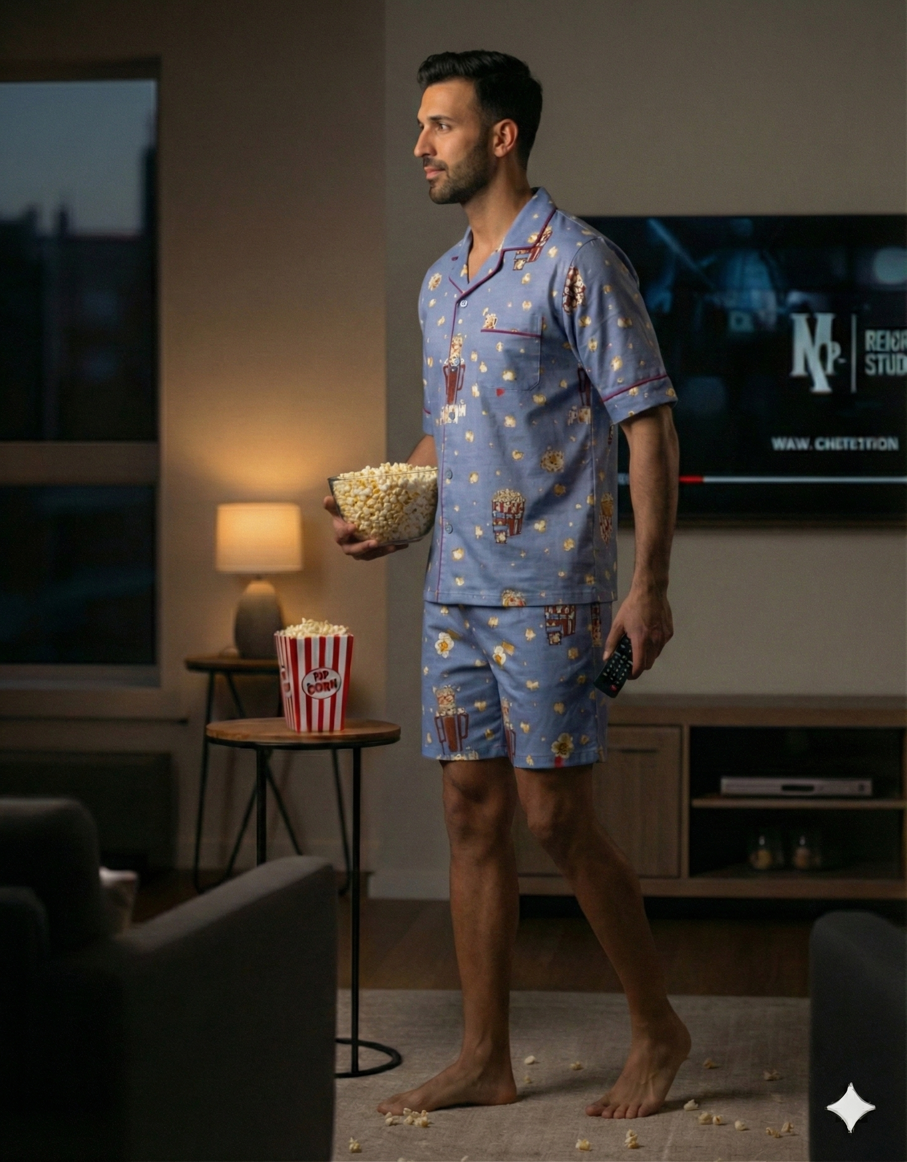 Movie Night Men Shorts Set