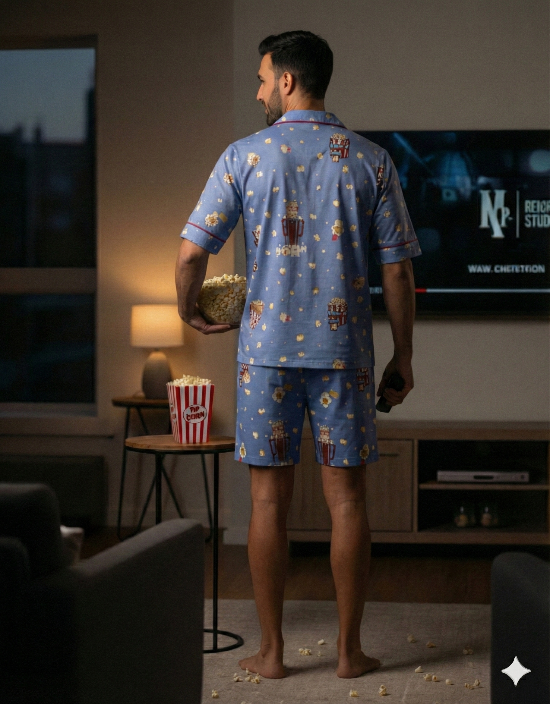 Movie Night Men Shorts Set
