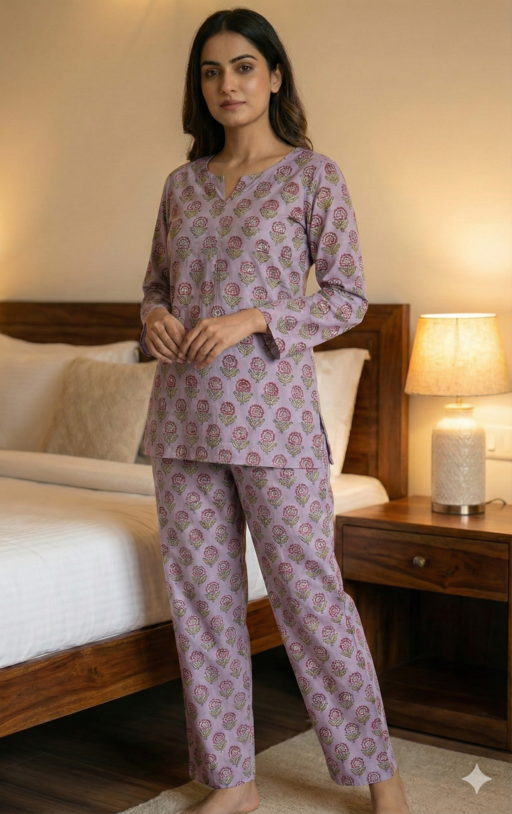 Mystic Bloom Women Pyjama Set
