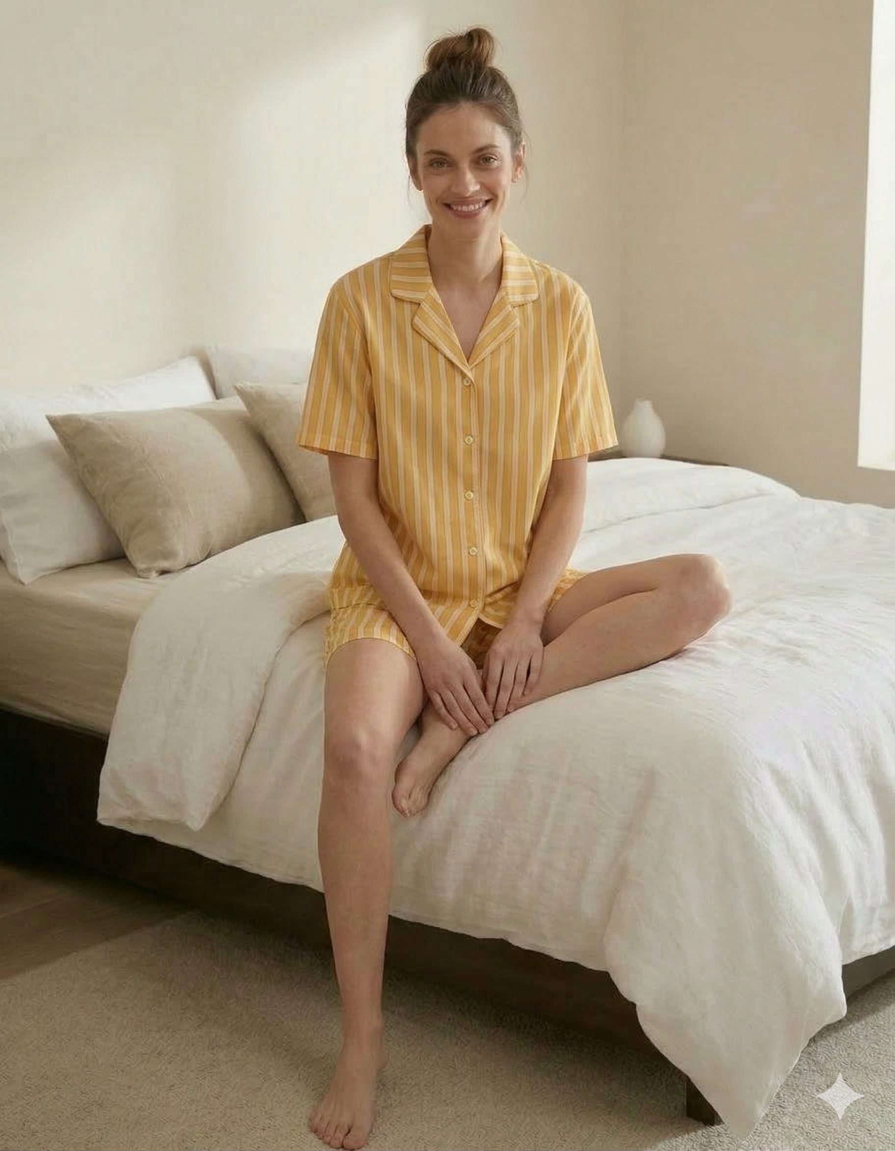 Sunrise Stripes Women Shorts Set