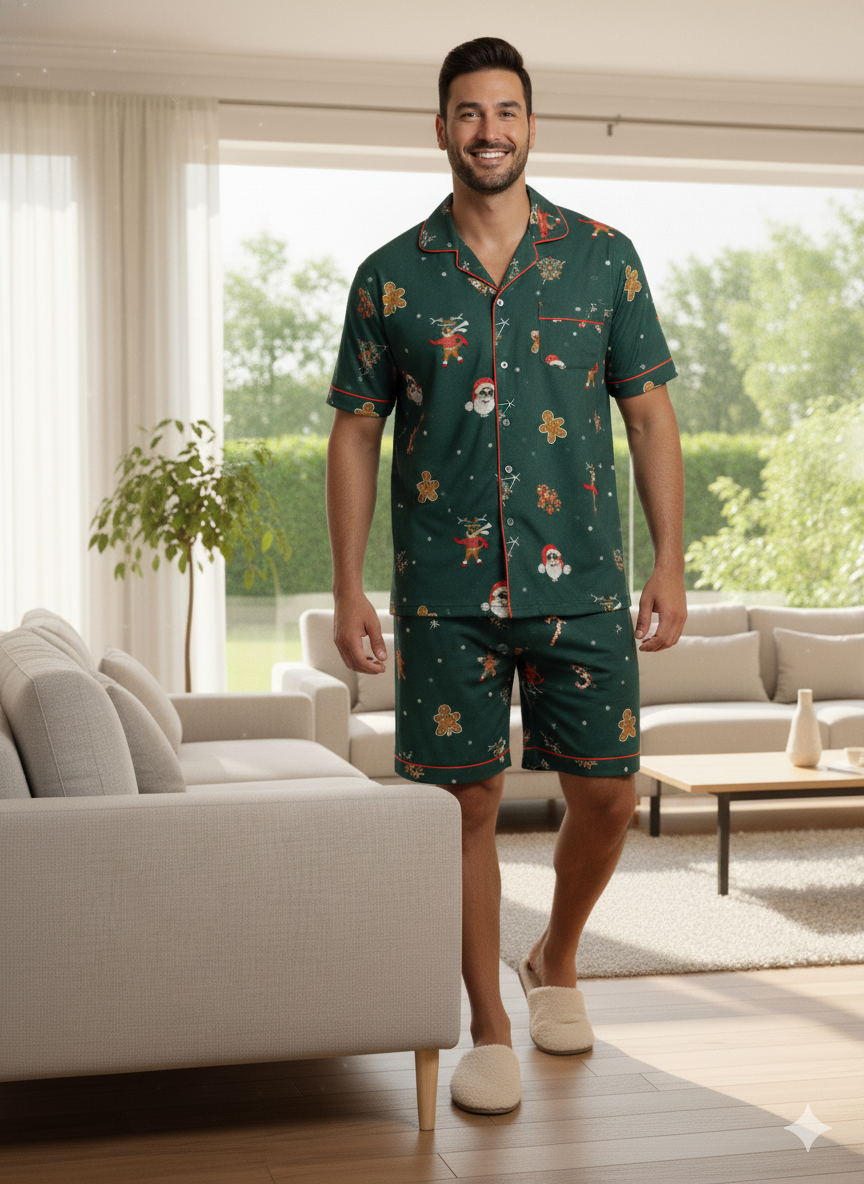 Holiday Hug Men Shorts Set