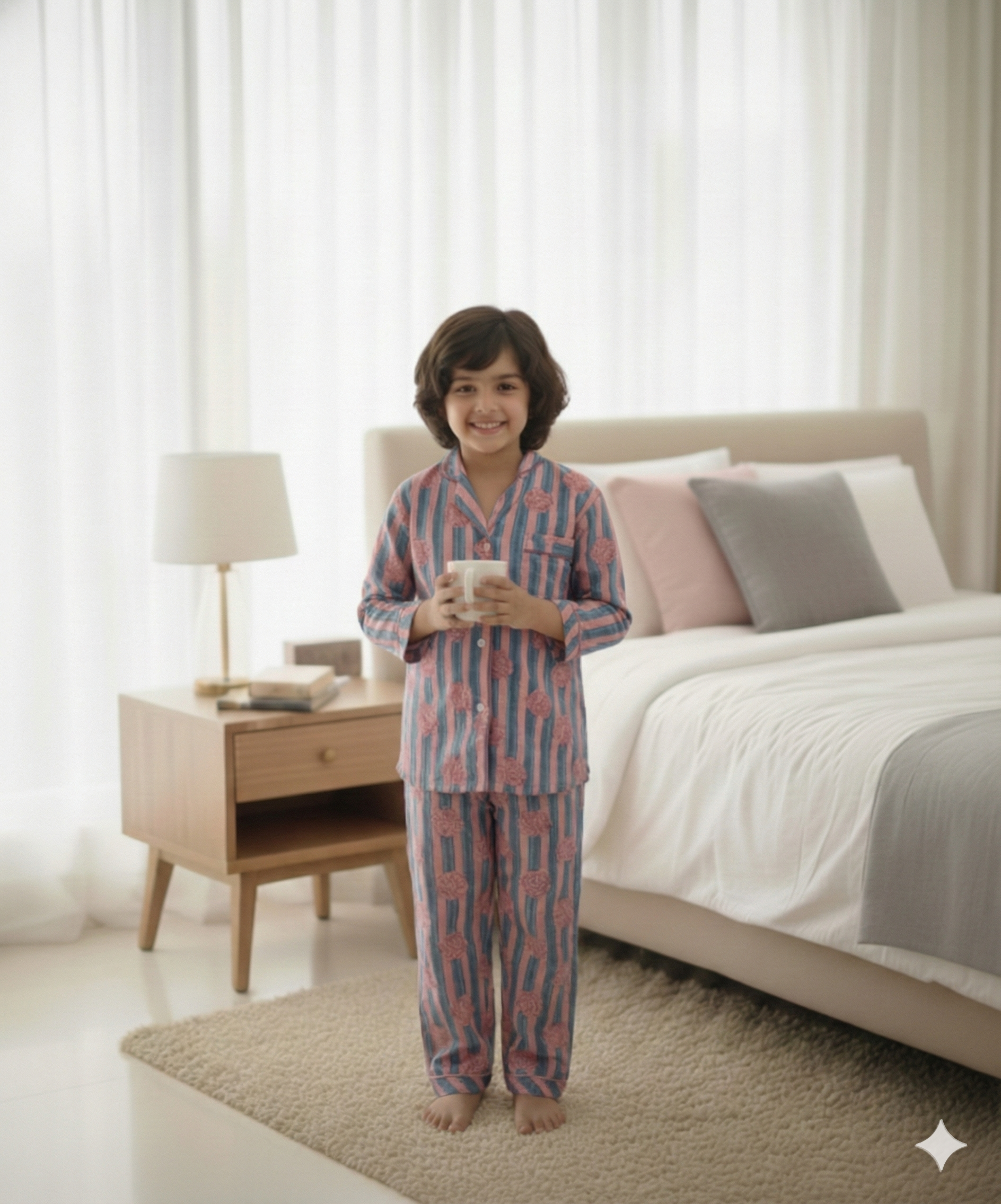 Striped Blossom Kids Pyjama Set