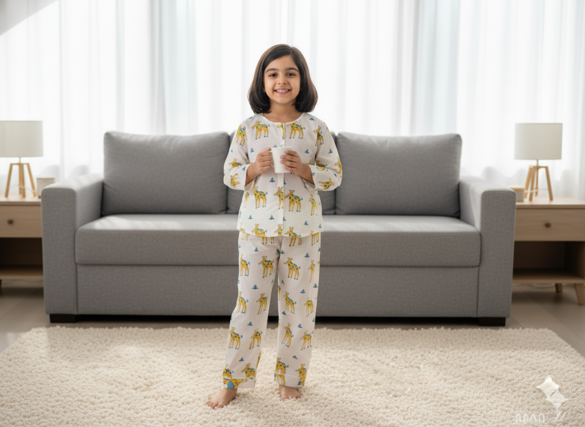 Playful Giraffes Kids Pyjama Set