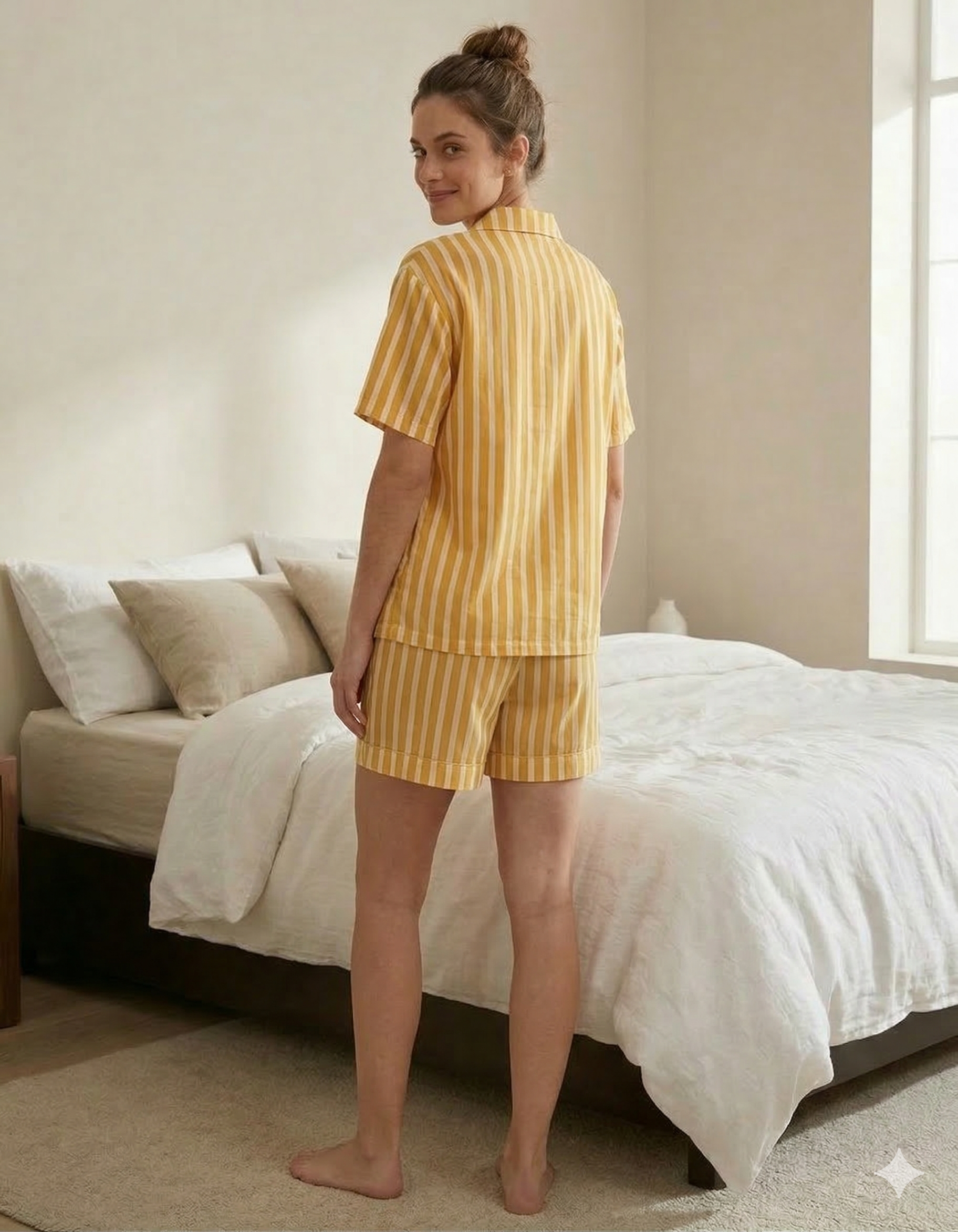 Sunrise Stripes Women Shorts Set