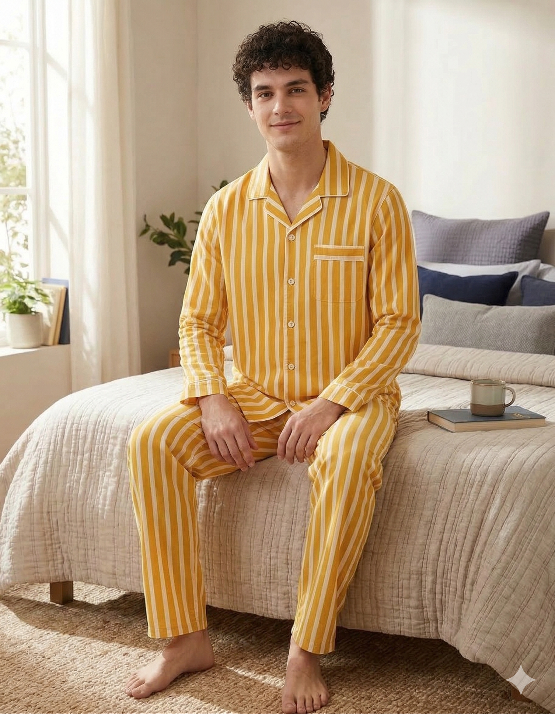 Sunrise Stripes Men Pyjama Set