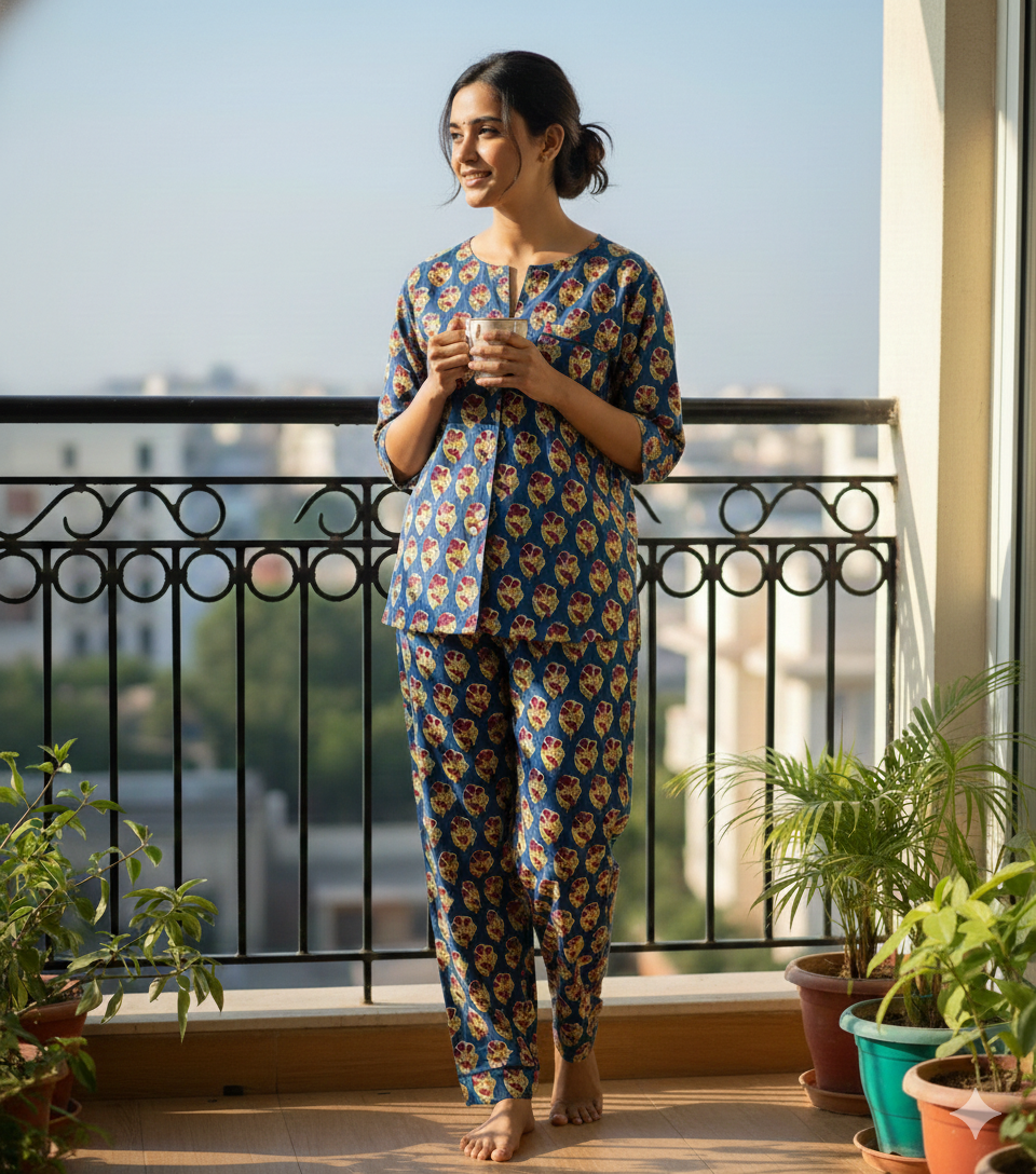 Rajasthan Sky Women Pyjama Set