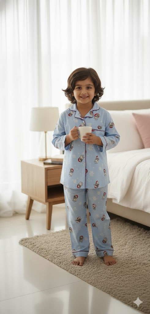 Santa Pug Kids Pyjama Set