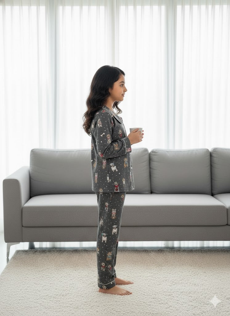 Snowy Paws Kids Pyjama Set