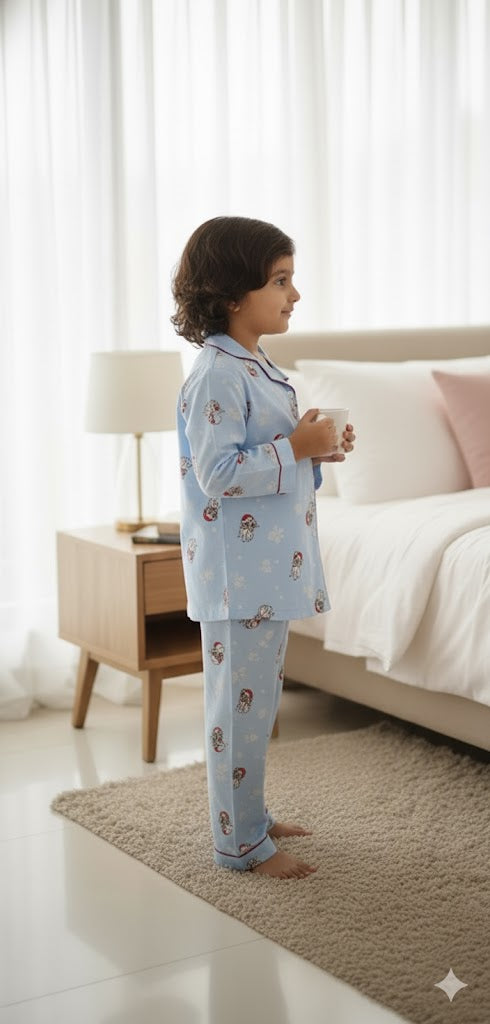 Santa Pug Kids Pyjama Set